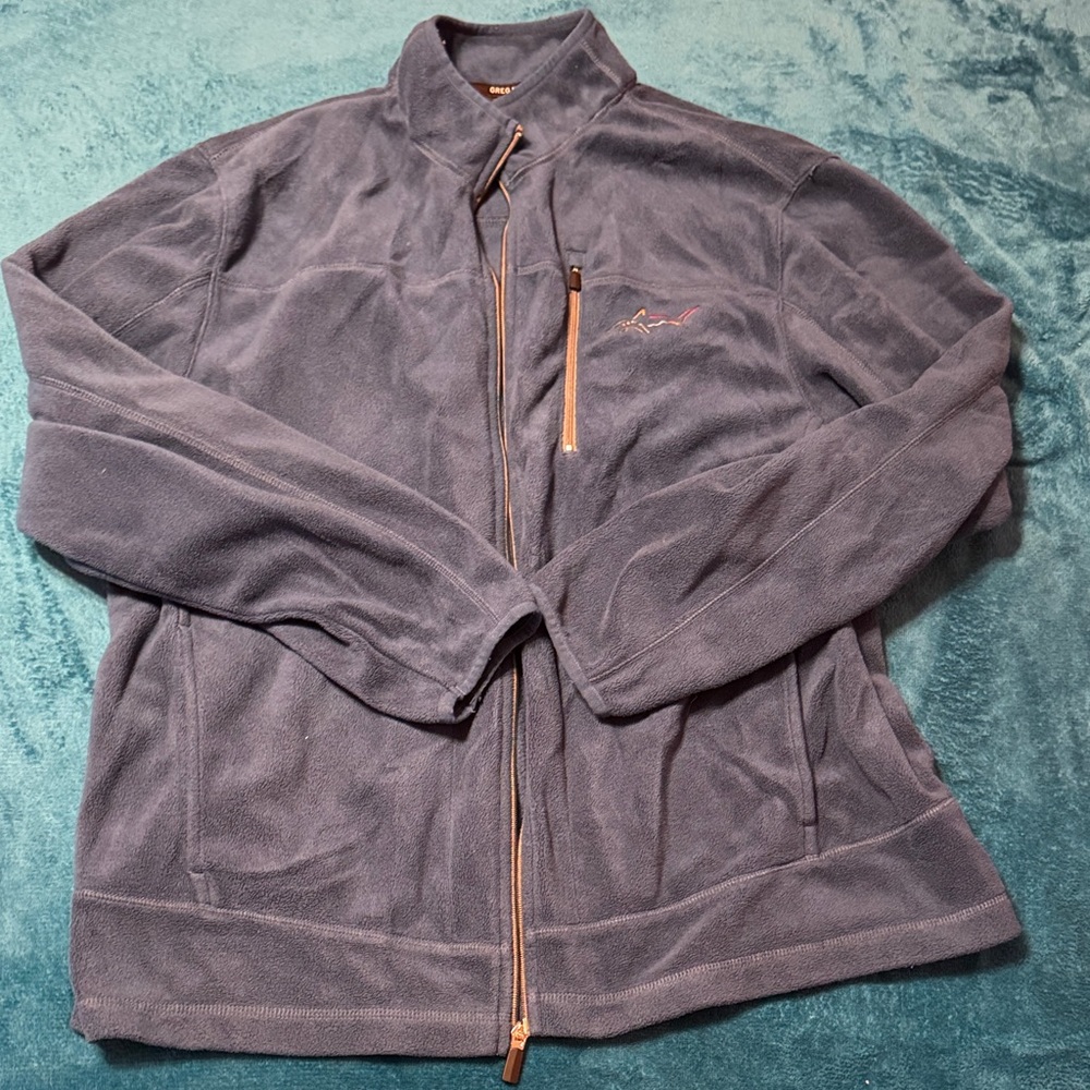 Greg Norman Blue Fleece Zip Jacket